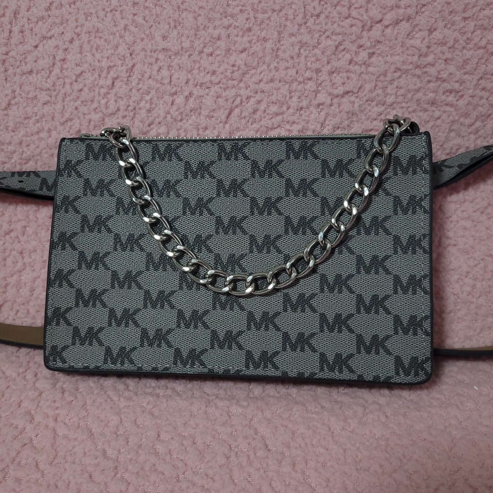 Michael Kors Black and Gray Crossbody/Belt Bag NWOT